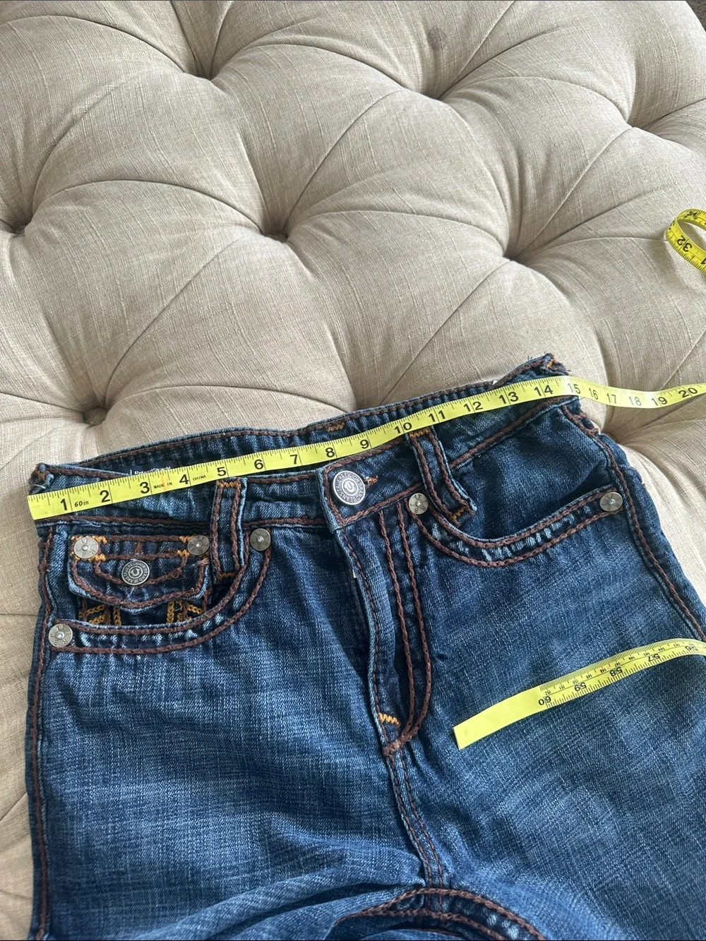 True Religion Men's Straight Jeans in Dark Blue Wash